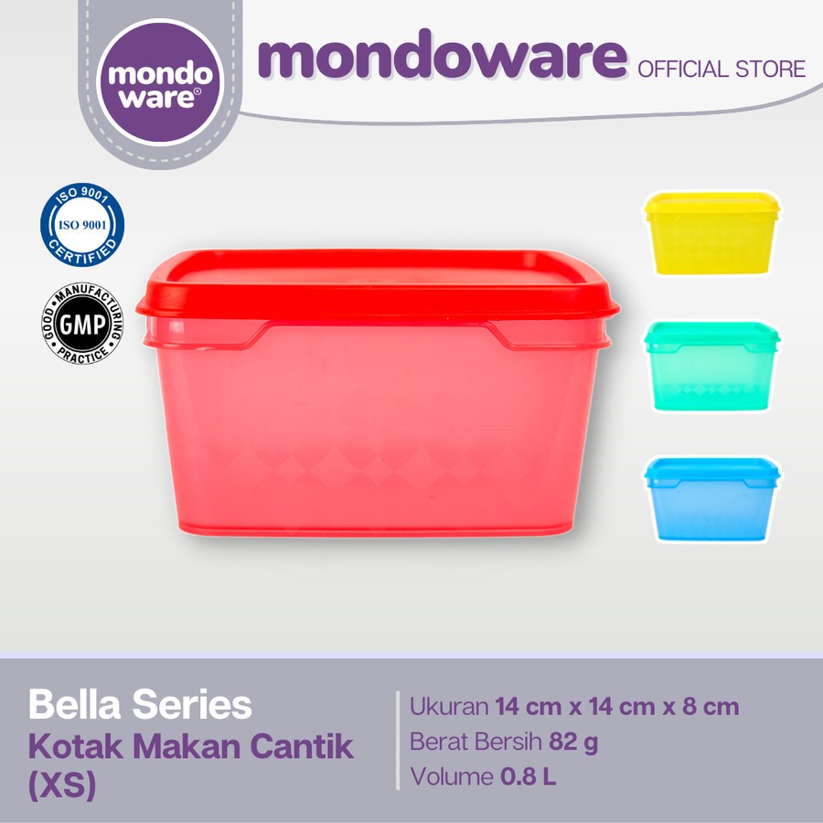 KOTAK SEGI MONDOWARE 0.8LITER / STOPLES SEGI 0.8L - TWINPAN
