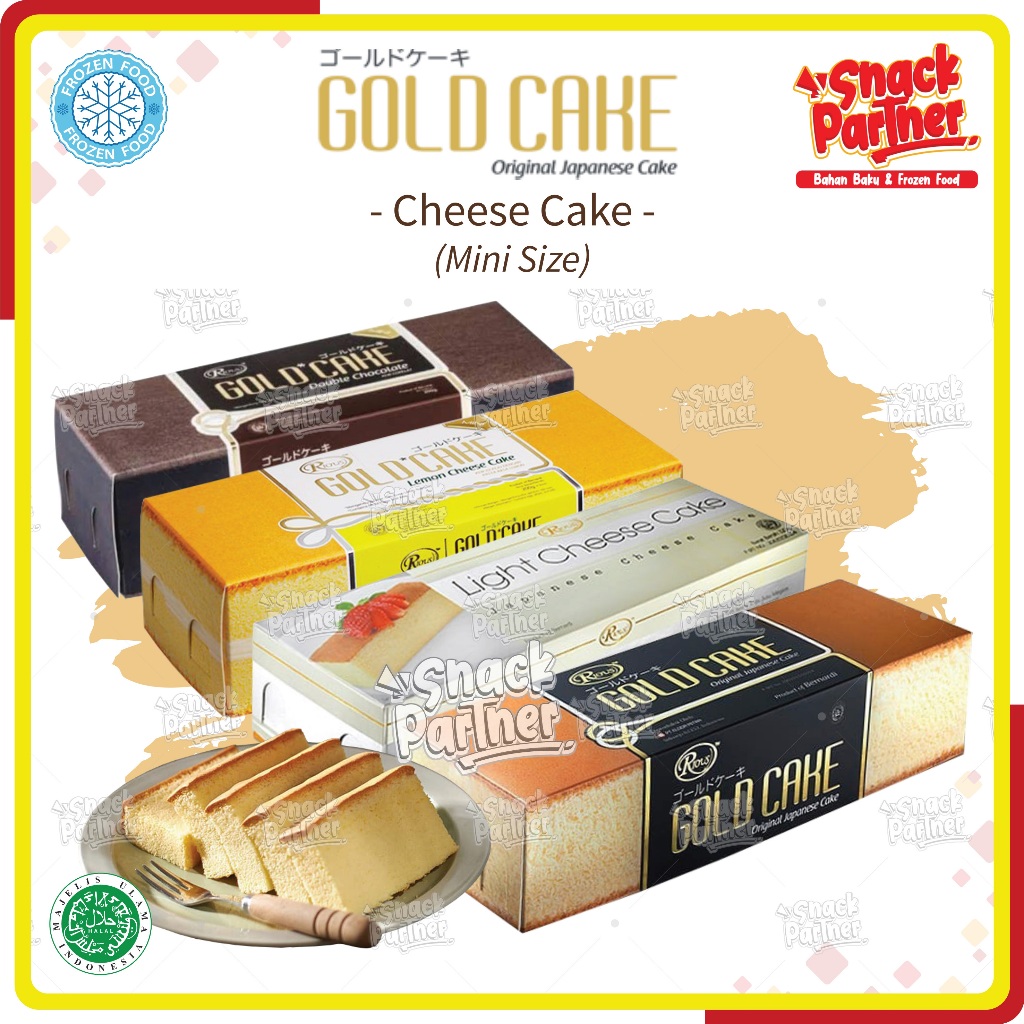 

GOLD CAKE MINI 190 / 200 GR by Rious Bernardi - FROZEN FOOD GOLDCAKE Kue Cheese Cake Original Double Chocolate Choco Coklat Light Lemon Strawberry Stroberi Mocha Moka Pandan Spikoe 200GR 190GR