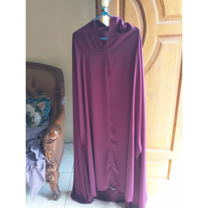 Preloved Khimar hand split bahan Fursan silk