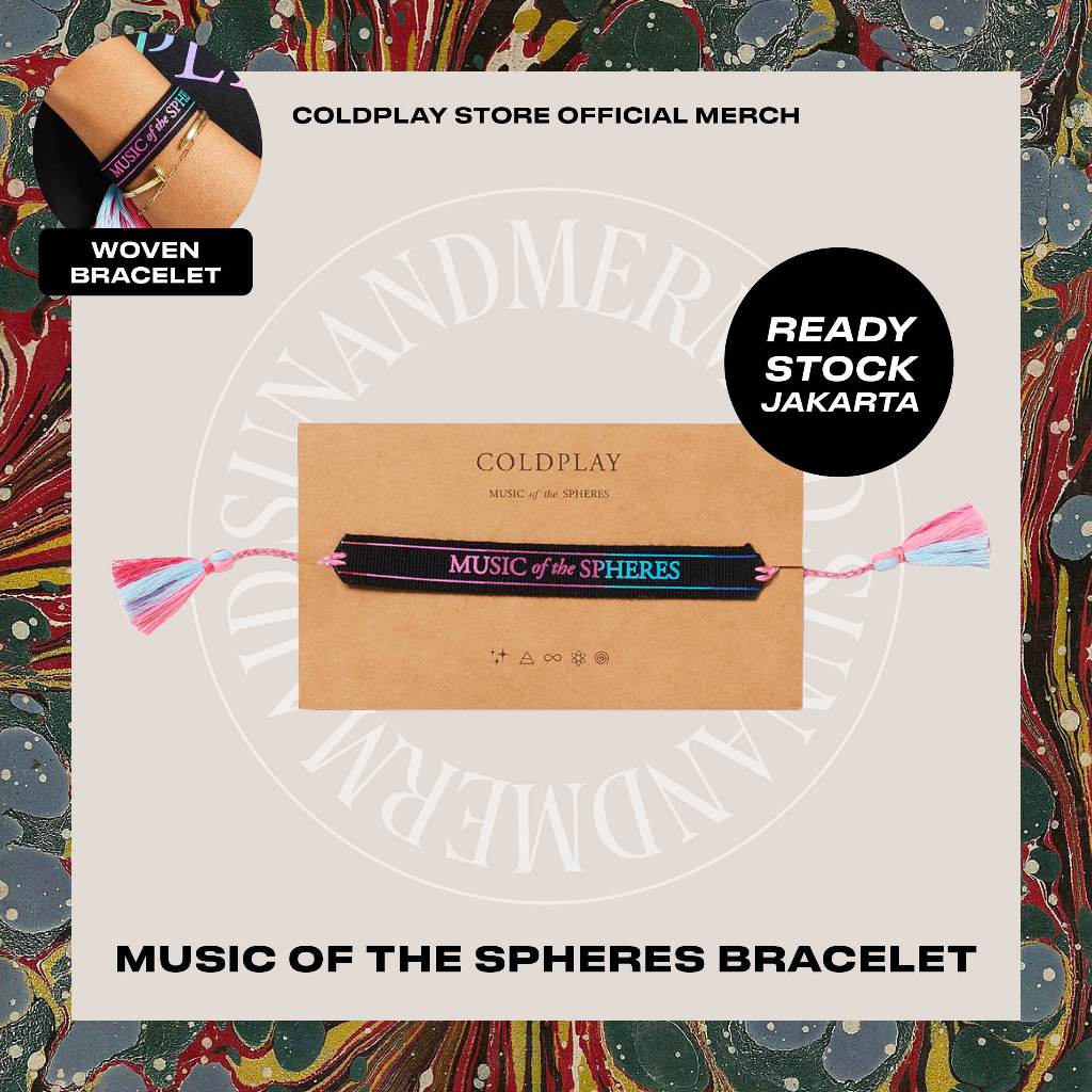 COLDPLAY Merch Bracelet Music of The Spheres Official Merchandise Xyloband Ready Stock