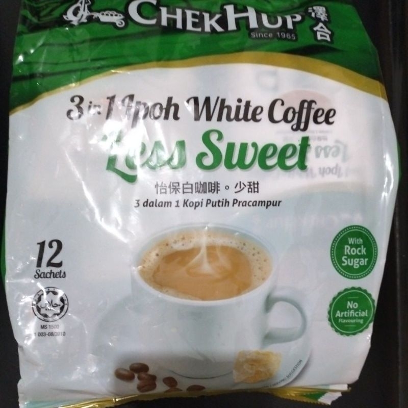 

Kopi chek hup less sweet 12 sachet x 35 gr