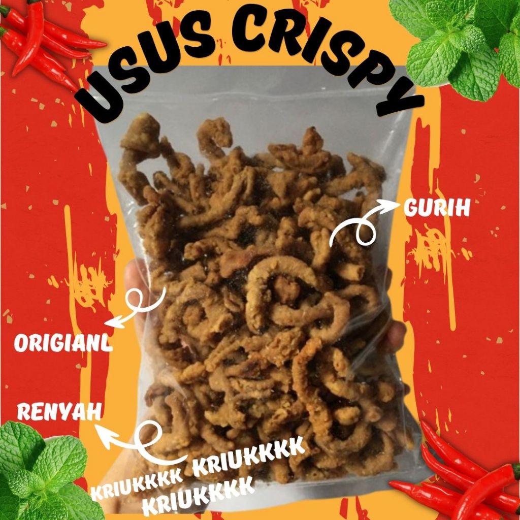 

(DISKON) USUS CRISPY - CEMILAN TEMAN NASI USUS CRISPY RENYAH