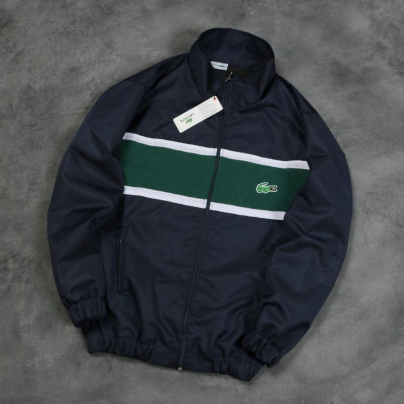 Jaket trekswit elegan LACOSTE premium - jaket casual simple bordir pria dewasa terlaris