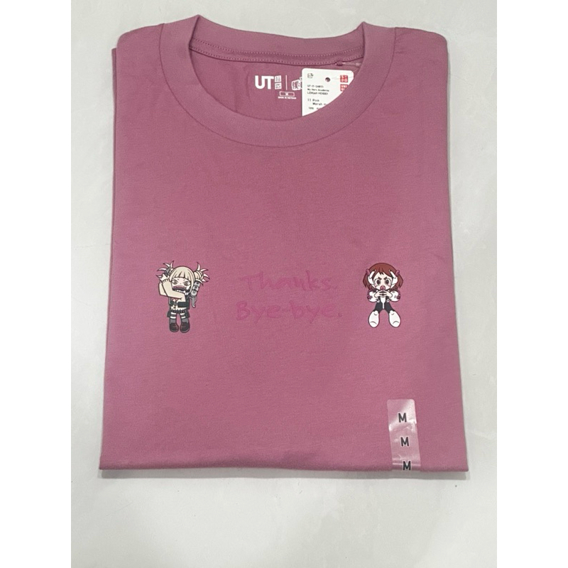 Kaos Uniqlo UT x My Hero Academia Size M Pink (BNWT) Tag Lengkap Original 100%
