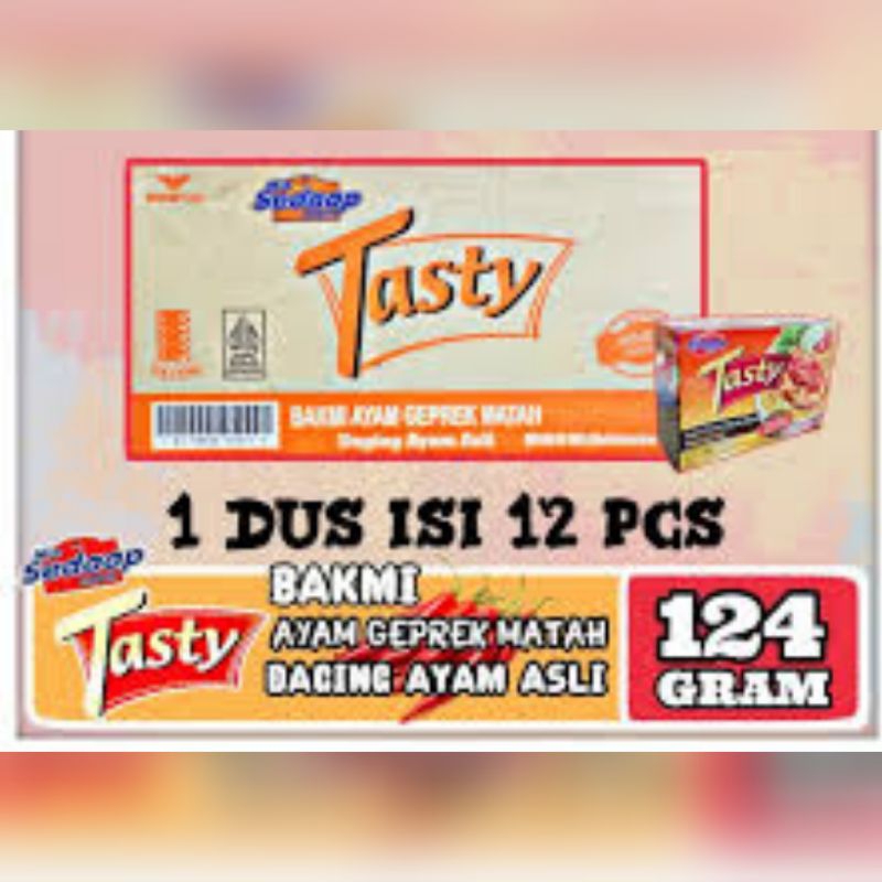 

NOODLES/MIE INSTANT SEDAP TASTY BAKMI AYAM GEPREK MATAH KEMASAN DUS ISI 12 PCS