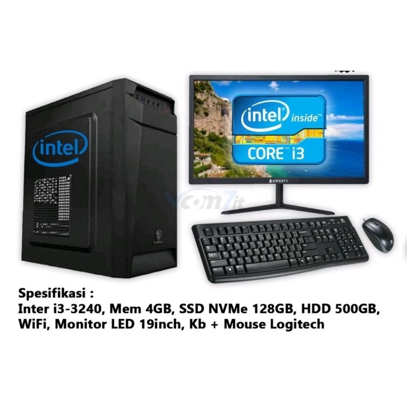 Paket komputer kasir lengkap cpu+monitor 19+ printer+sxaner+program kasir