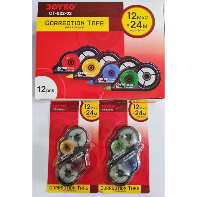 

Tipex kertas / Tipex Roll / Tipex Pita 12 meter joyko CT-522