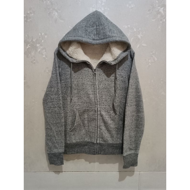 Zipper Hoodie Uniqlo Sherpa Abu 2