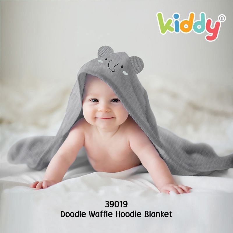 Kiddy Doodle Waffle Hoodie Blanket 39019 / Selimut Doodle Waffle Hoodie / Selimut Bayi Bahan Waffle 