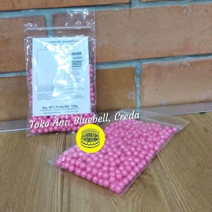 

Sprinkle Sugar Pearl Pink 7mm , Pack 100gr ( 055-50304-R2 )