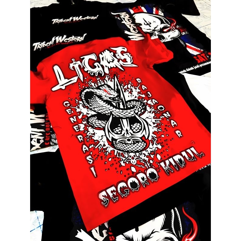 Kaos Ligas Segorokidul Kaos distro terbaru kaos ligas garis keras Terbaru LIGAS Ful punggung A2