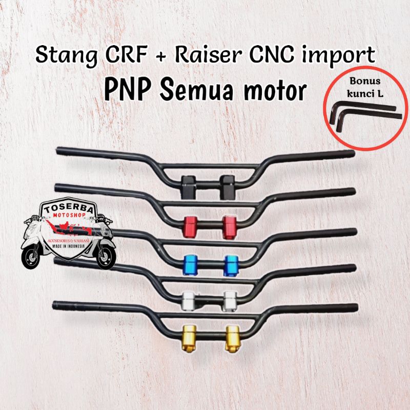 Stang stir CRF 150 L original include Raiser CNC Universal Motor Vixion CB150R King Verza KLX dll