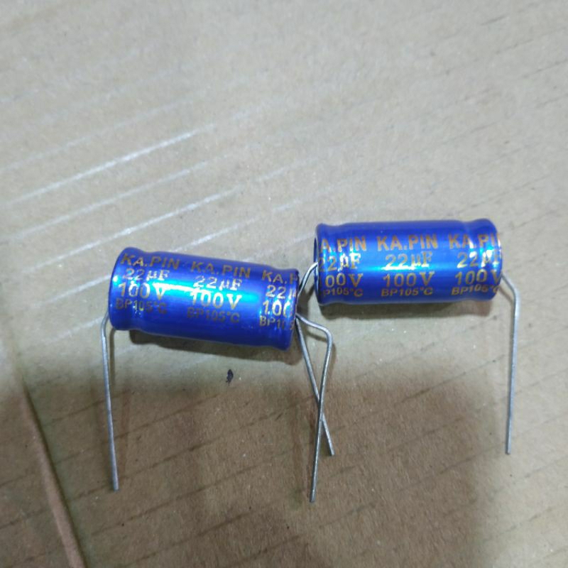 Capasitor nonpolar 22uf 100v harga utk sepasang