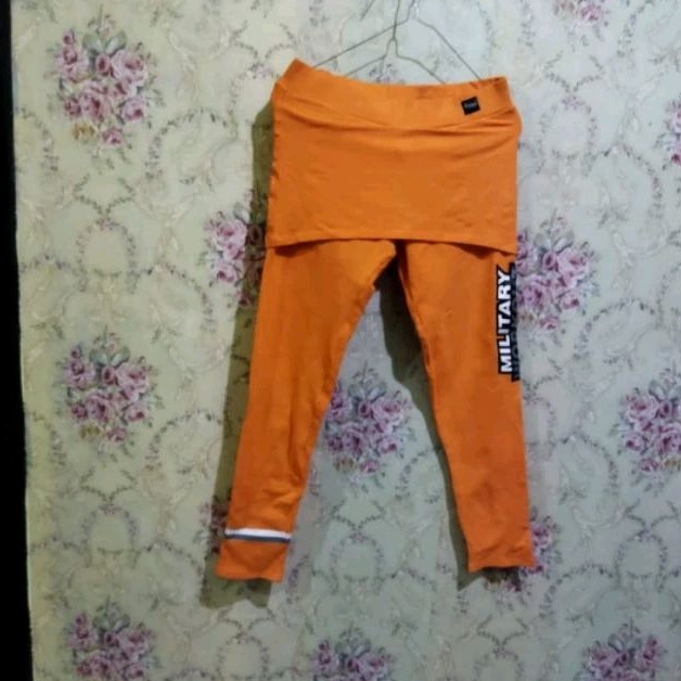 Gevsportwear Celana Senam Aerobik legging Rok Serut Panjang