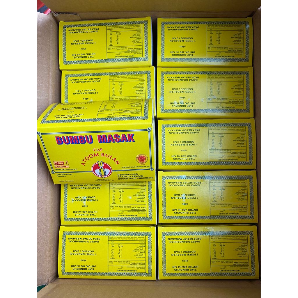 

Atoom Bulan Bumbu Masak box sachet (1 box isi 20)