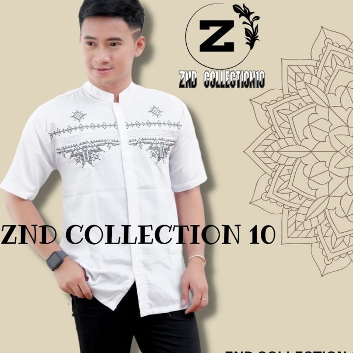 PROMO MURAH Koko putih bordirKoko pria dewasaKoko bordir dewasaKoko pendek bordirKoko putih pendek