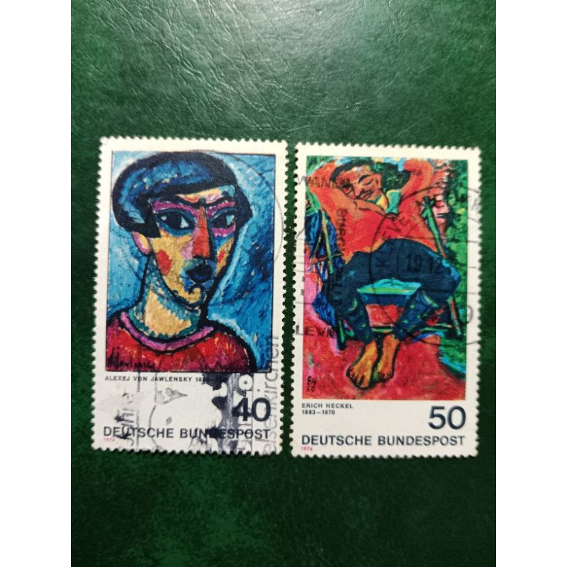 

Prangko Jerman 2 Pcs used Tahun 1974