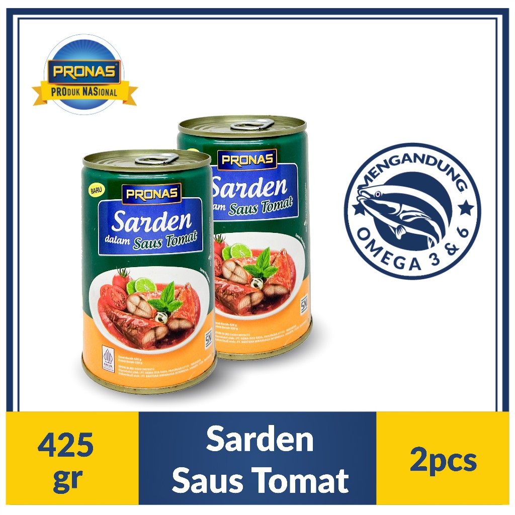 

PRONAS Sarden Tomat 425 g Bundling 2 pcs