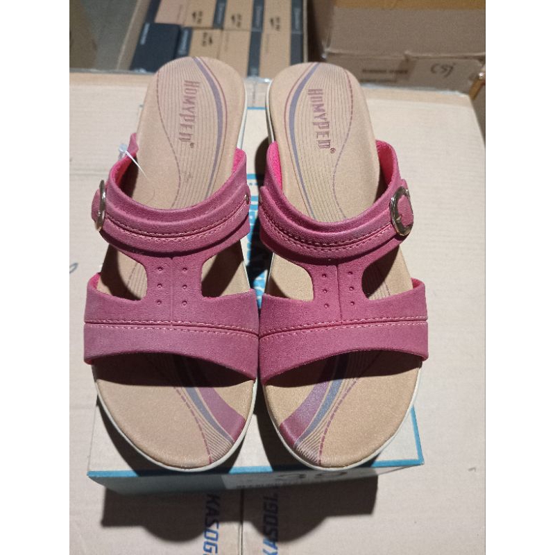 Sandal Wanita hak 5 cm - Homy ped Ayana warna maroon