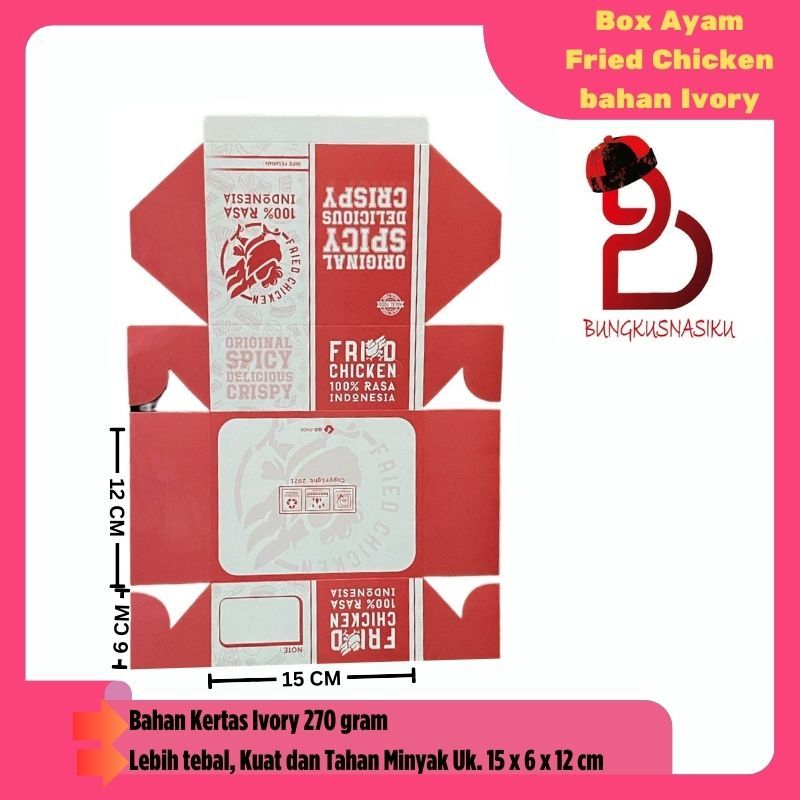 

Box Ayam Fried Chicken bahan Ivory