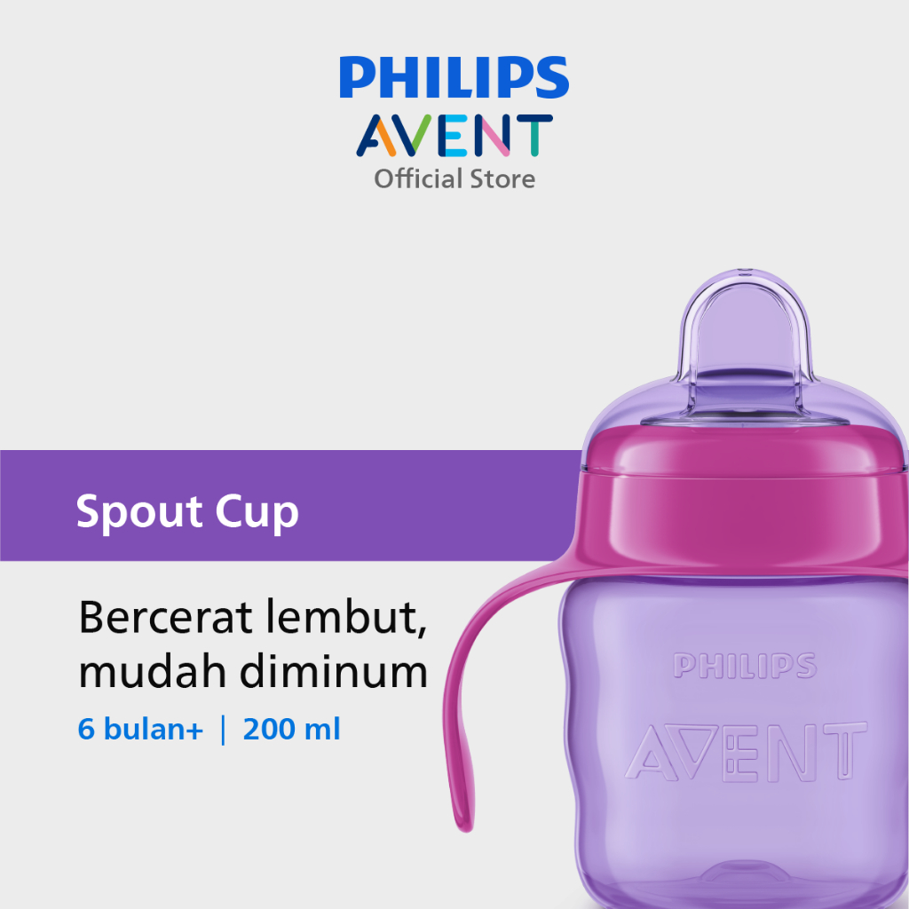 Philips Avent | Sippy Cup | Botol Minum Bayi | BPA Free | 6-12 bulan | SCF551/03