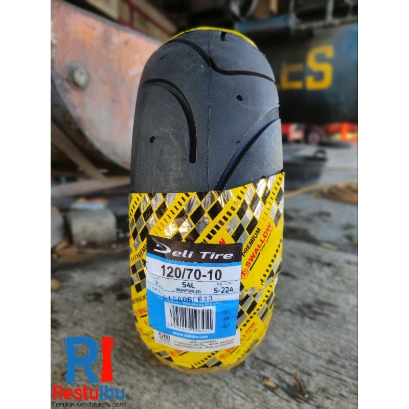 Ban Tubeles Vespa Swallow Deli Tire 120/70-10 S-224