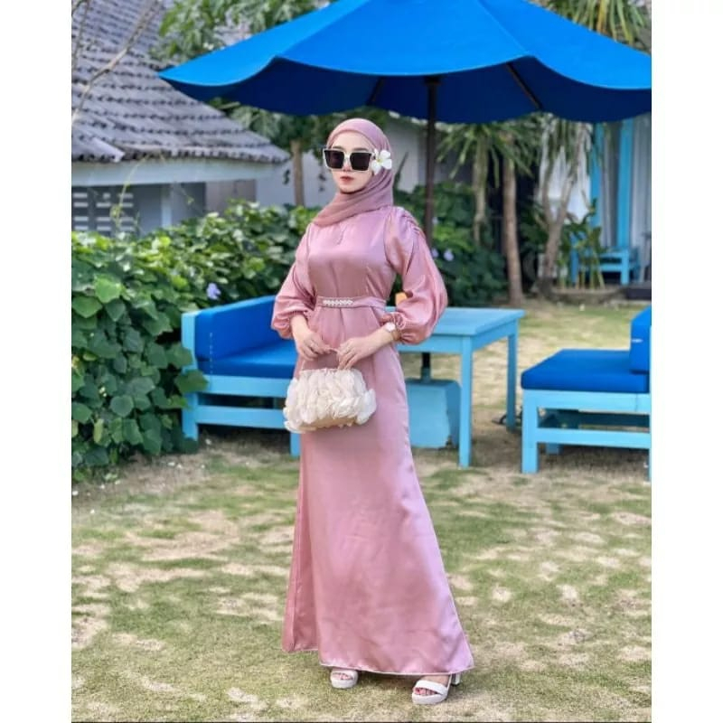 RANJANI DRESS SATIN | DRESS BRIDESMAID ( READY STOK) DRESS REMAJA KEKINIAN