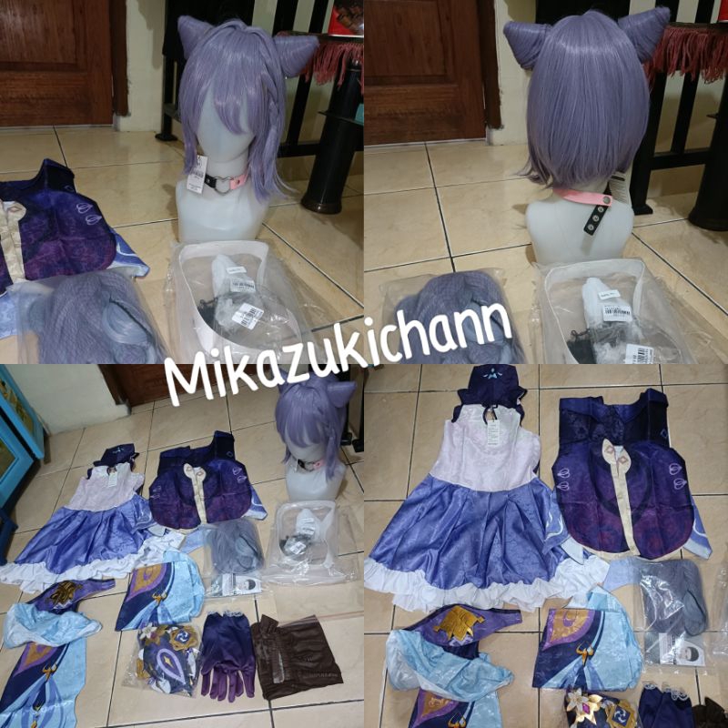 ( MANMEI ) READY STOK Kostum Wig Keqing Genshin Impact Taobao Costume Cosplay Anime YAO YAO COS