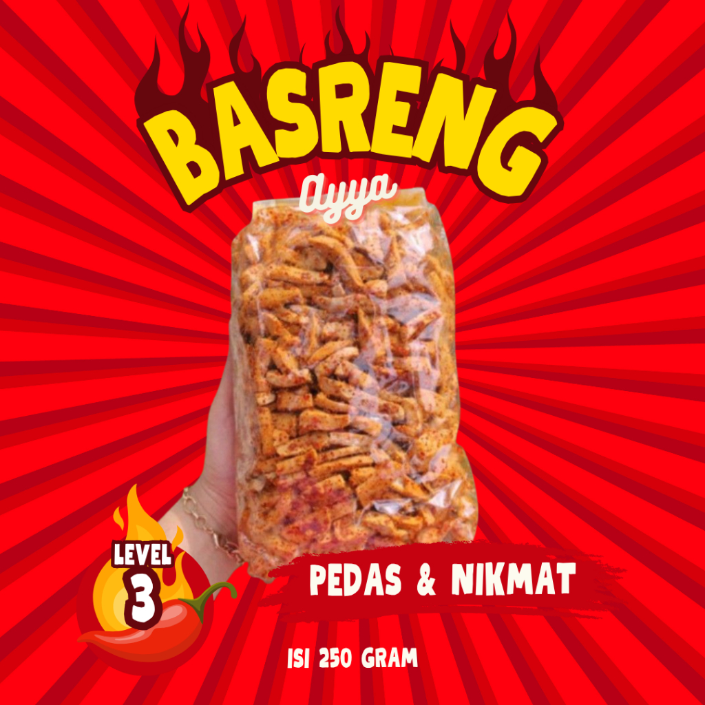 

BASRENG PEDAS DAUN JERUK 250 GRAM BEST SELLER BUMBU MELIMPAH