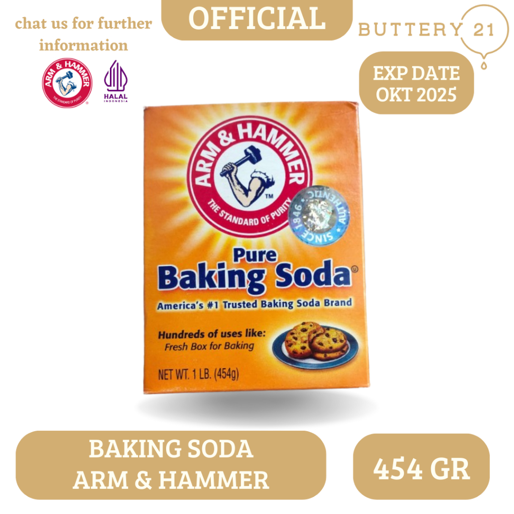 

BAKING SODA ARM & HAMMER 454 GR / SODA KUE