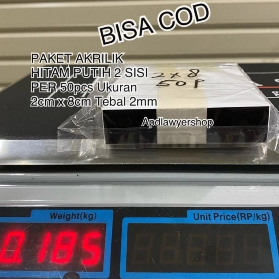 

Paket Akrilik Nama Dada Hitam Putih 2 Sisi Acrylic Name Tag 8cm x 2cm
