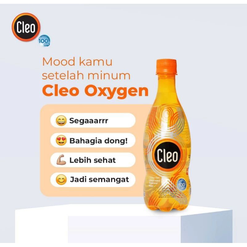 

PROMO MURAH CLEO OXYGEN WATER AIR MINUM OKSIGEN 100PPM