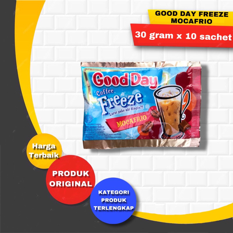 

Good day Freeze Mocafrio Minuman susu serbuk sachet Renceng Tinggi Kalsium panas dingin Coklat Capucino