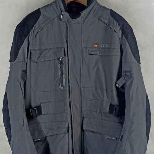 Jaket motor berik - Grey and Black - BB (90kg-110kg)