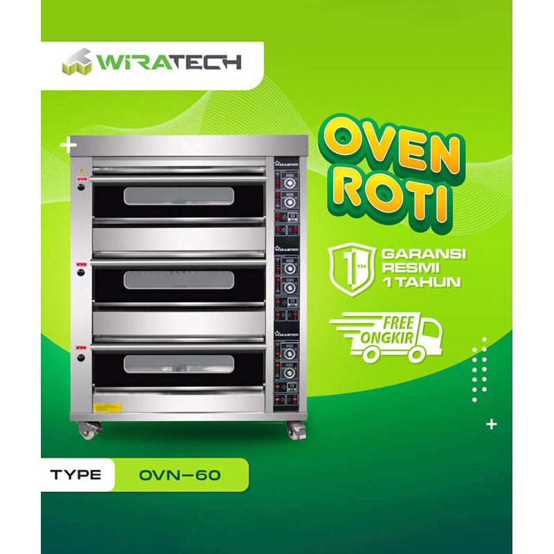 Wirastar Gas Baking Oven OVN-60 ( 3 Deck 6 Tray )