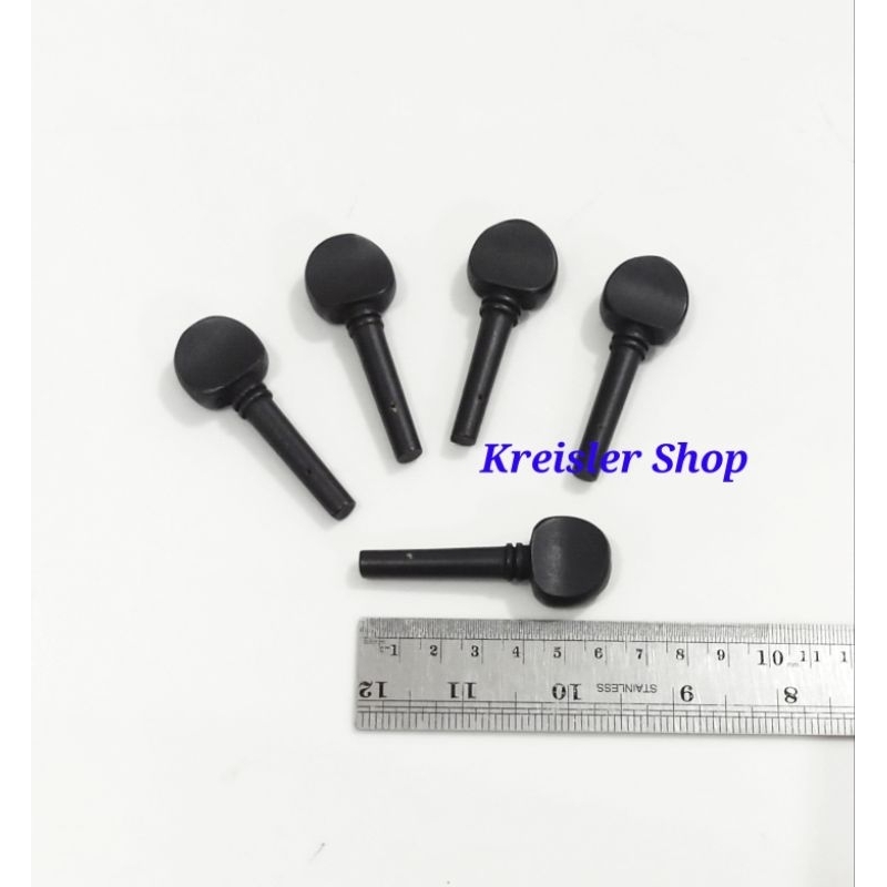 Peg biola hitam polos ECER Violin tuning peg polos harga per biji