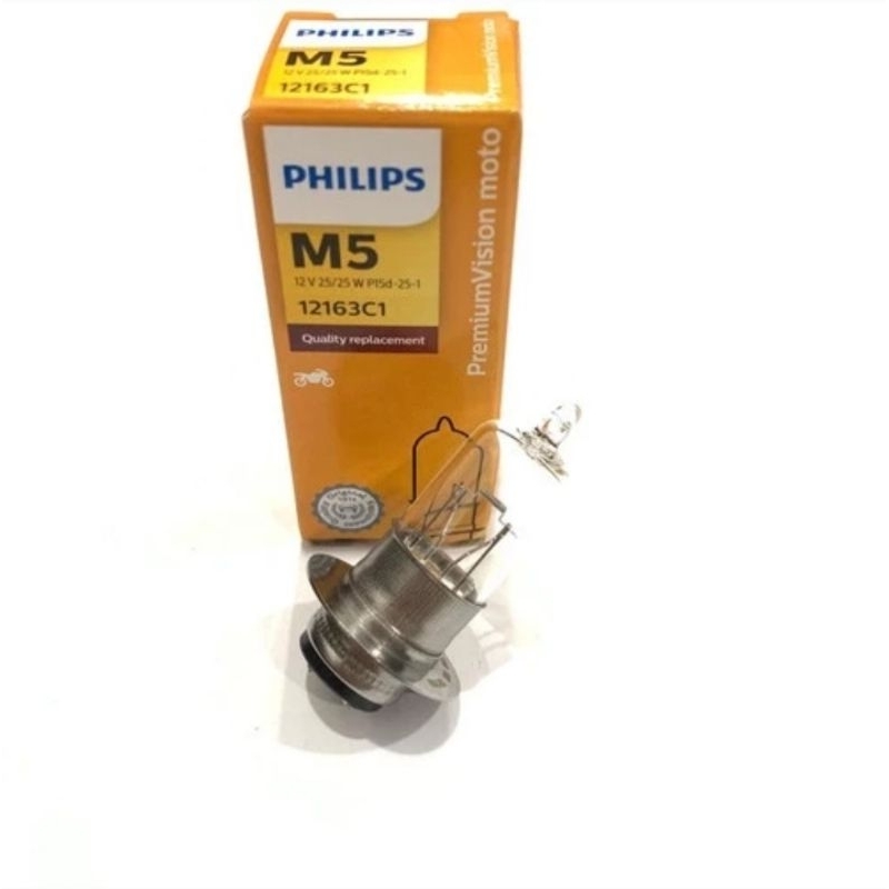 LAMPU DEPAN BOHLAM HALOGEN MOTOR PHILIPS ESSENTIAL MOTOR 25 35 WATT