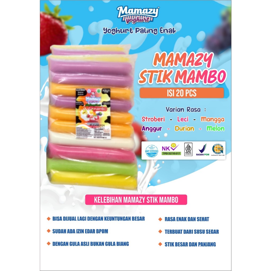

(BPOM)Yoghurt Stik Mambo Mamazy -harga reseller