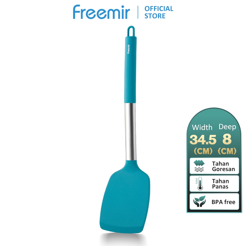 [OFFICIAL MALL] freemir Sendok Spatula Silikon Sutil Spatula Serbaguna Warna Biru