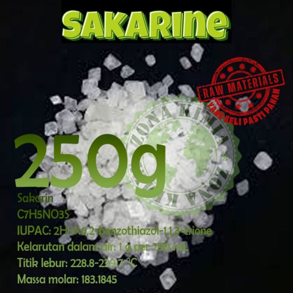 

Sakarin Murni 250 GR Food Grade HALAL Natrium Saccharin Pemanis Buatan
