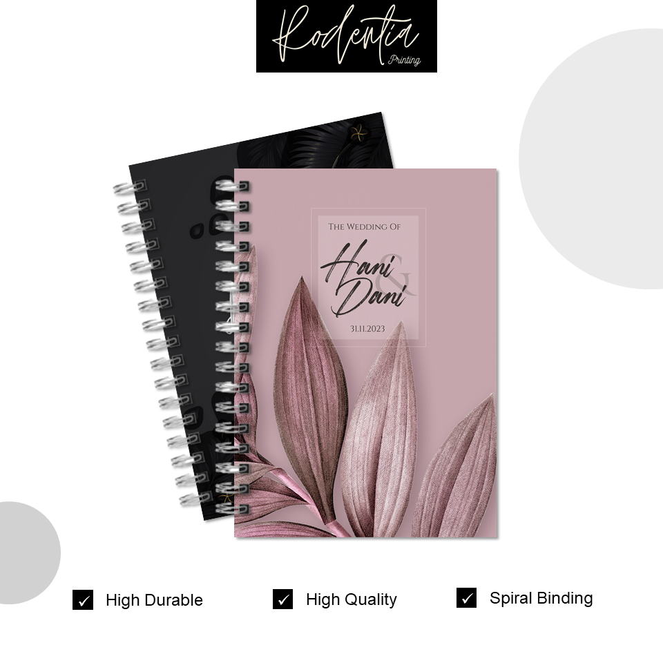 

Ukuran A5 Notes Buku Catatan Kecil Ukuran Souvenir Pernikahan Khitan Seminar Ulang Tahun Custom Notebook Jilid Samping