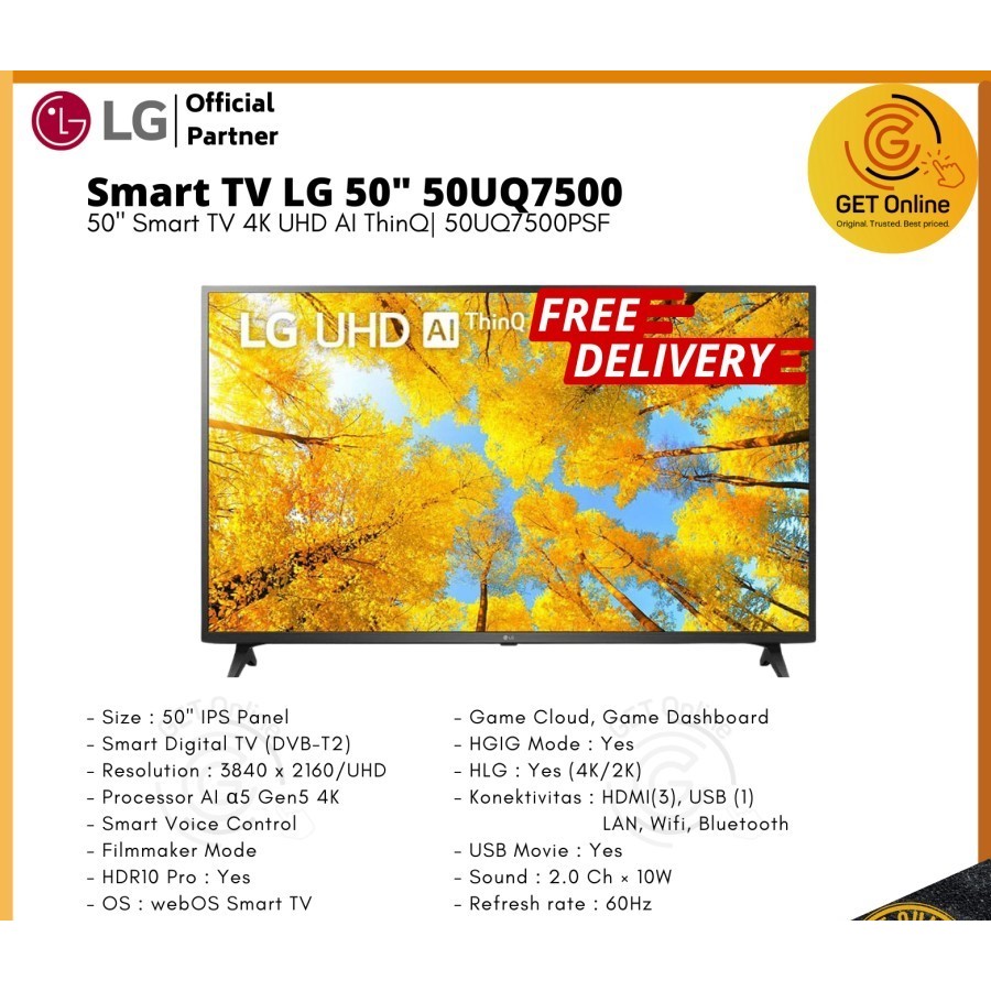 TV LG 50UQ7500PSF 4K UHD SMART TV LED 50 INCH