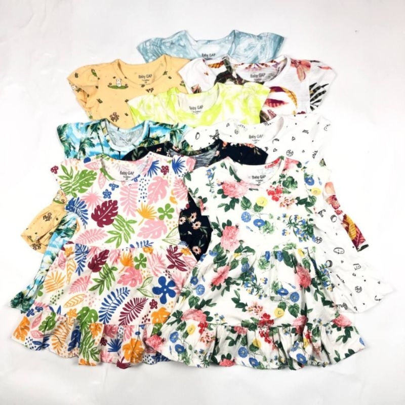 Dress anak perempuan cewek Baby Gap bahan kaos katun (CMT)