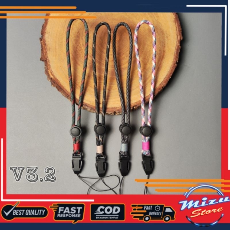 V3.2 WRIST STRAP PARACORD LANYARD HAND/ FINGER TALI GANTUNGAN HP/HANDPHONE/USB/FLASHDISK/KAMERA/ID C