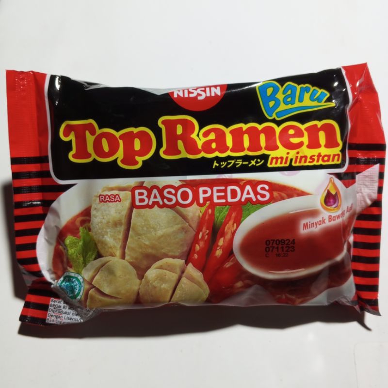 

Mie Top Ramen Rasa Baso Pedas 56gr - BASO PEDAS