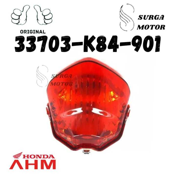 Stoplamp Tail Light Merah . Taillight Lampu Stop Belakang di Sambungan Selebor Comp tail light CRF15