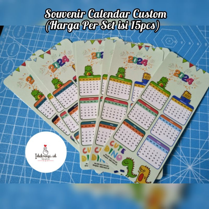 

Calendar Custom / Kalender Bookmark (Harga per set, isi 15pcs)