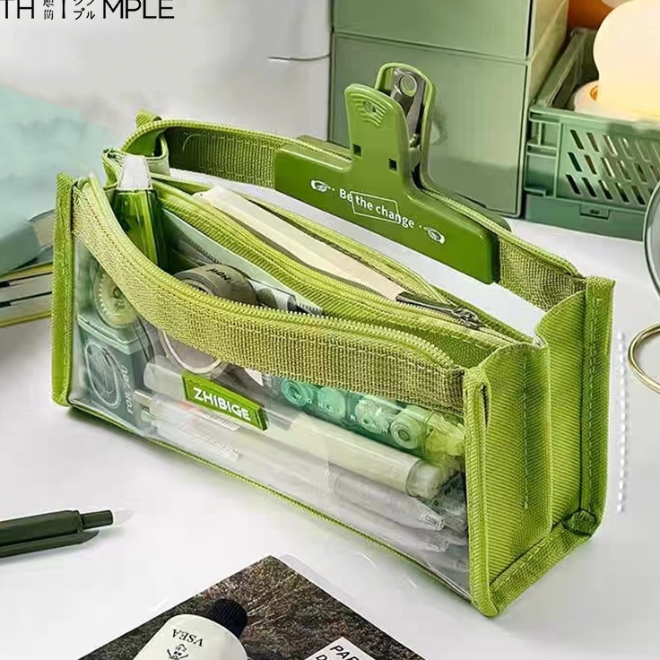 

Pouch TranspantTempat PensilKotak pensil 6 lapis kapasitas besarTHIMPLE