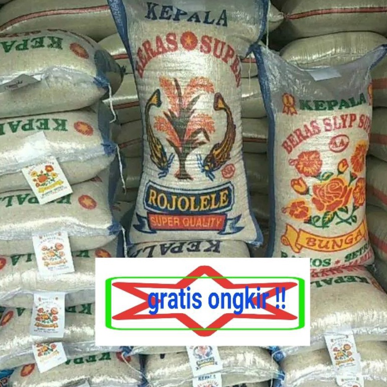

MURAH LEBAY Beras cap merek Rojolele 2kg timbangan full