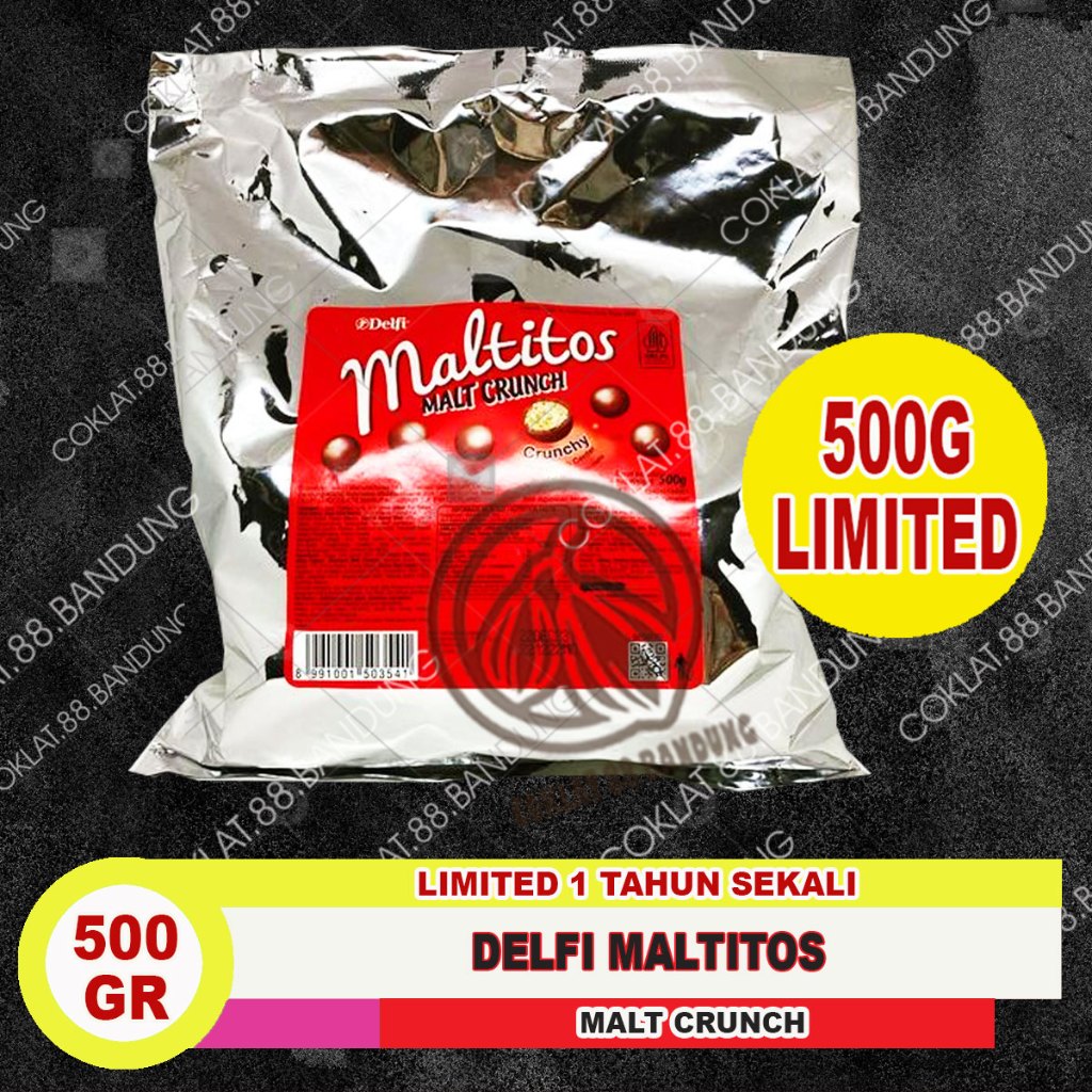 

COKLAT DELFI MALTITOS KILOAN 500GR, MALTITOS 500 GRAM, MALTITOS KILOAN MALT CRUNCH